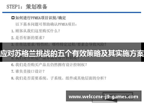 应对苏格兰挑战的五个有效策略及其实施方案